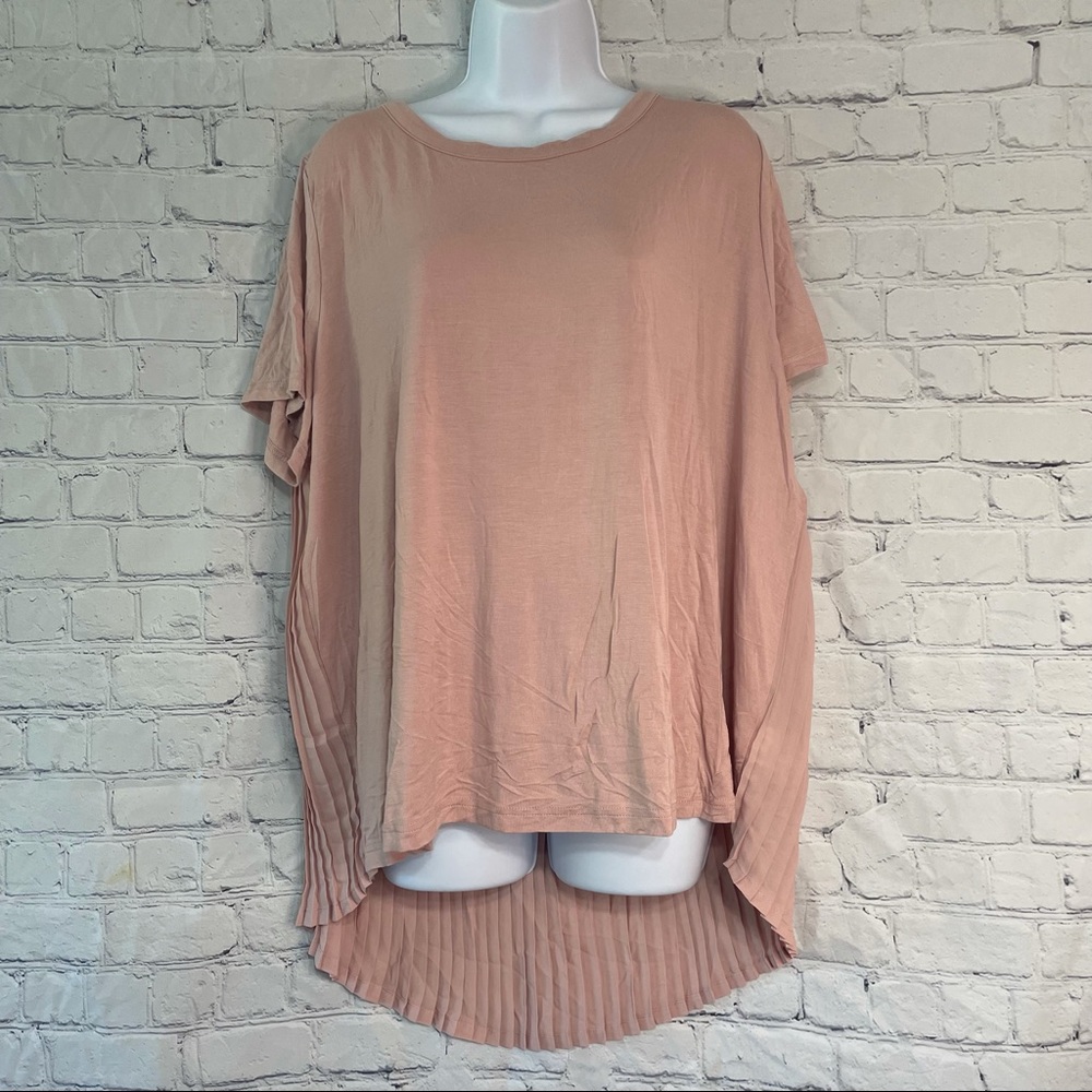 Ava & Viv High Low Pink Blouse 1X